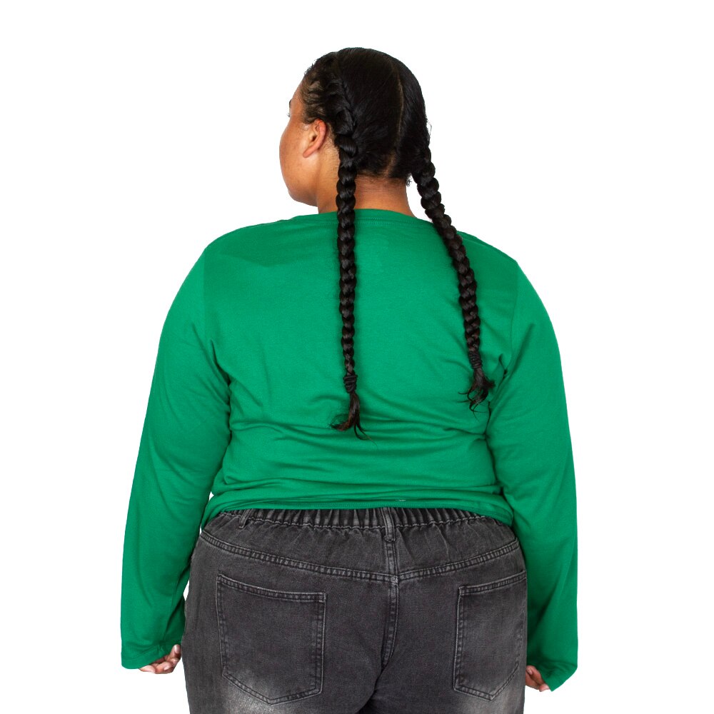 Arched Oregon, Champion, Green, Scoop Neck, Cotton, Women, Long sleeve, T-Shirt, 959479